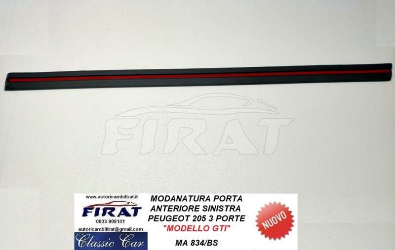 MODANATIRA PORTA PEUGEOT 205 3 PORTE ANT.SX MODELLO GTI (834/BS)